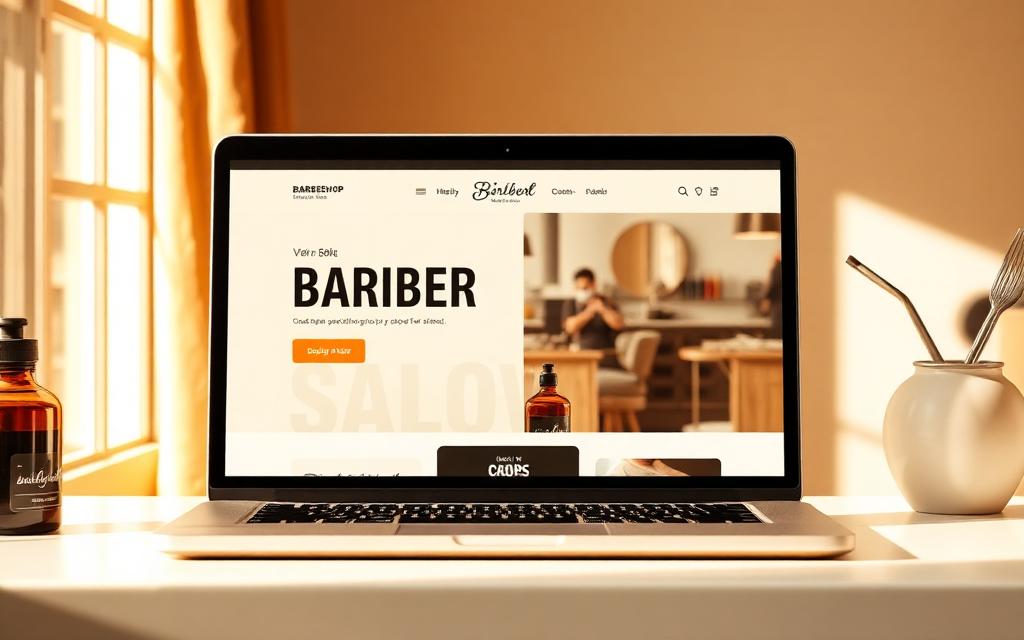 Vista previa de una web de demostración para barbería